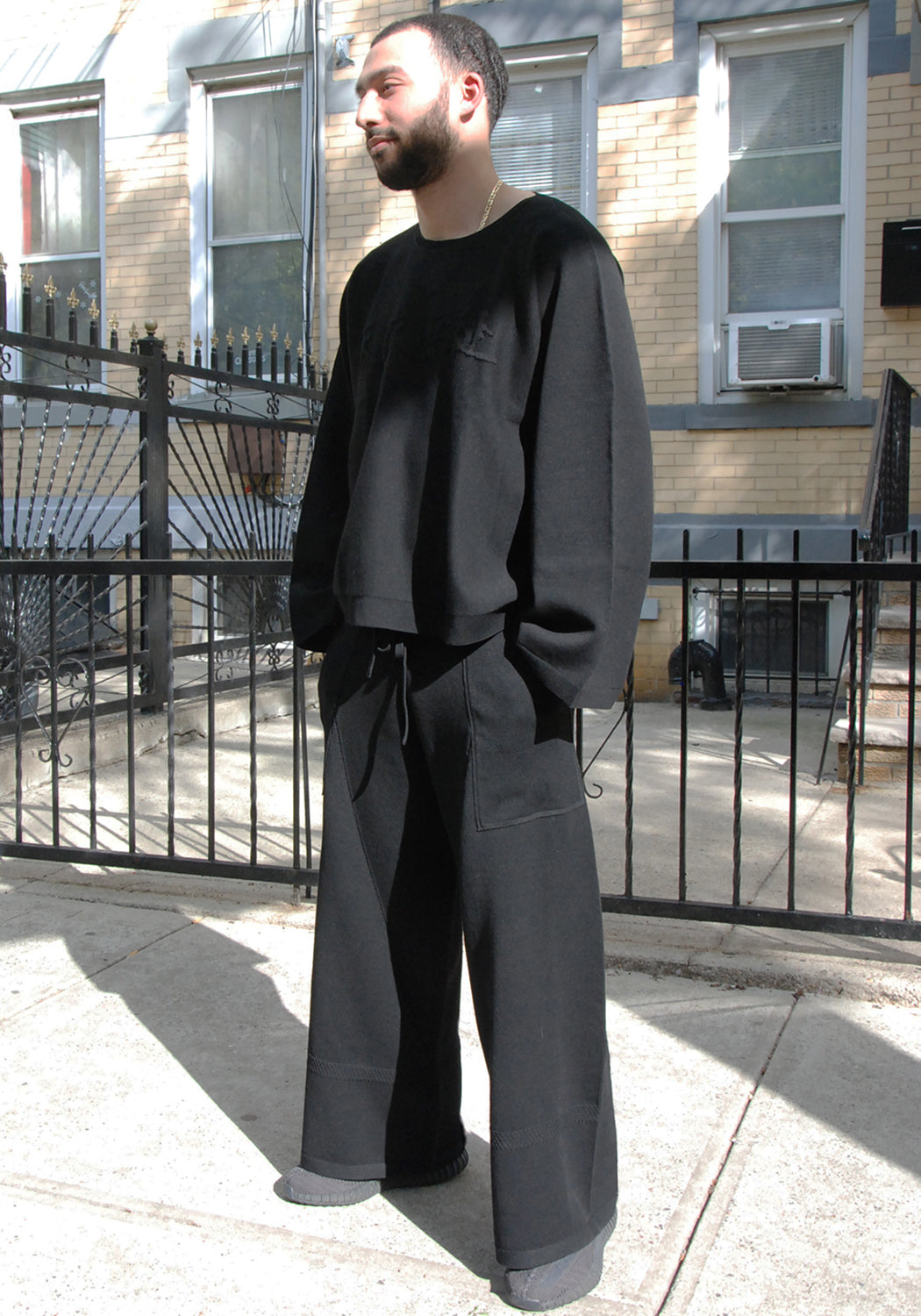 Wide Leg Sweater Pant for Male Body